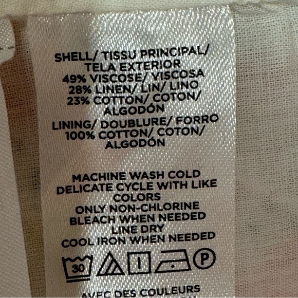 Loft Floral Wrap Midi Skirt Womens Size 4 Linen Blend - Picture 7 of 7